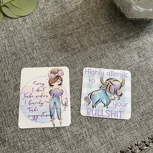 I don’t take orders or bull sticker set