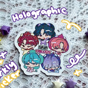 Kpop Demon Hunters Saja Boys - Saja Friends Glitter Sticker