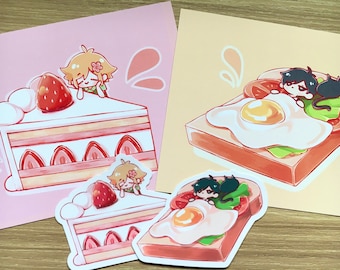 Omori Snack Time Stickers and Prints