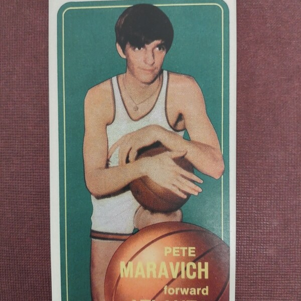 1970 Basketball Pete Maravich "Novelty rookie card" Atlanta Hawks **FREE SHIPPING**