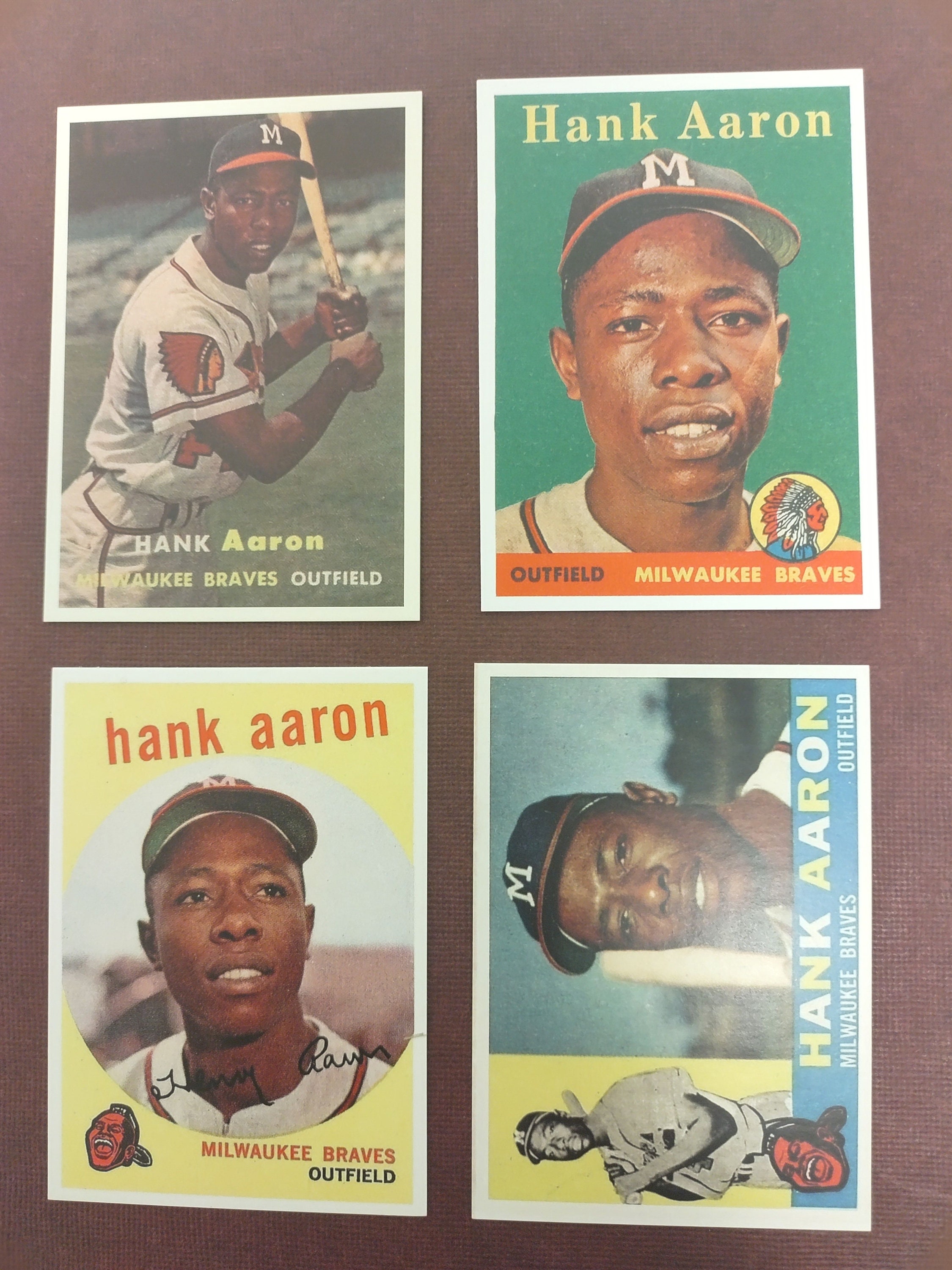 Topps Hank Aaron Baseball Card Lot 1957 1958 1959 1960 