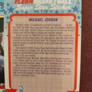 1988 fleer michael jordan card