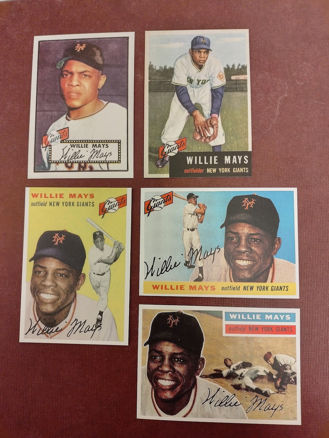 1952 1953 1954 1955 1956 Willie Mays Baseball Card Lot novelty Cards ...