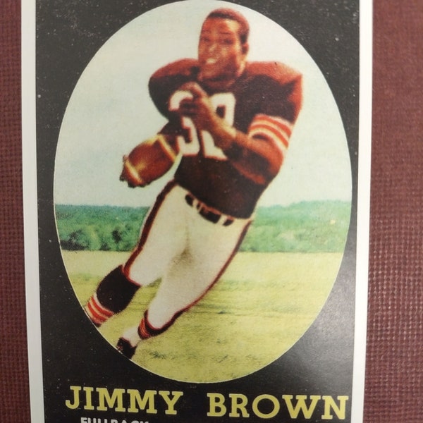 1958 Football Jim Brown "Rookie Novelty Card"  Cleveland Browns **FREE SHIPPING**