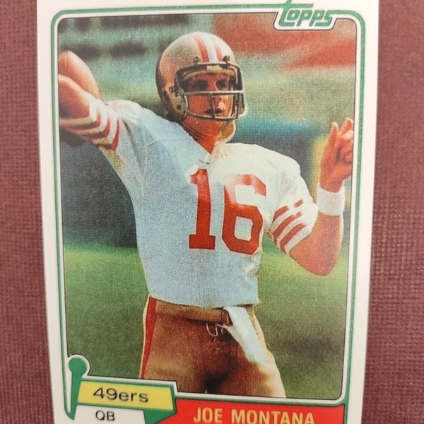 1981 Football Joe Montana "Novelty Rookie Card"  San Francisco 49ers **FREE SHIPPING**