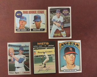 1968 1969 1970 1971 1972 Nolan Ryan Rookie Baseball card lot "Novelty cards" "New York Mets" **FREE SHIPPING**
