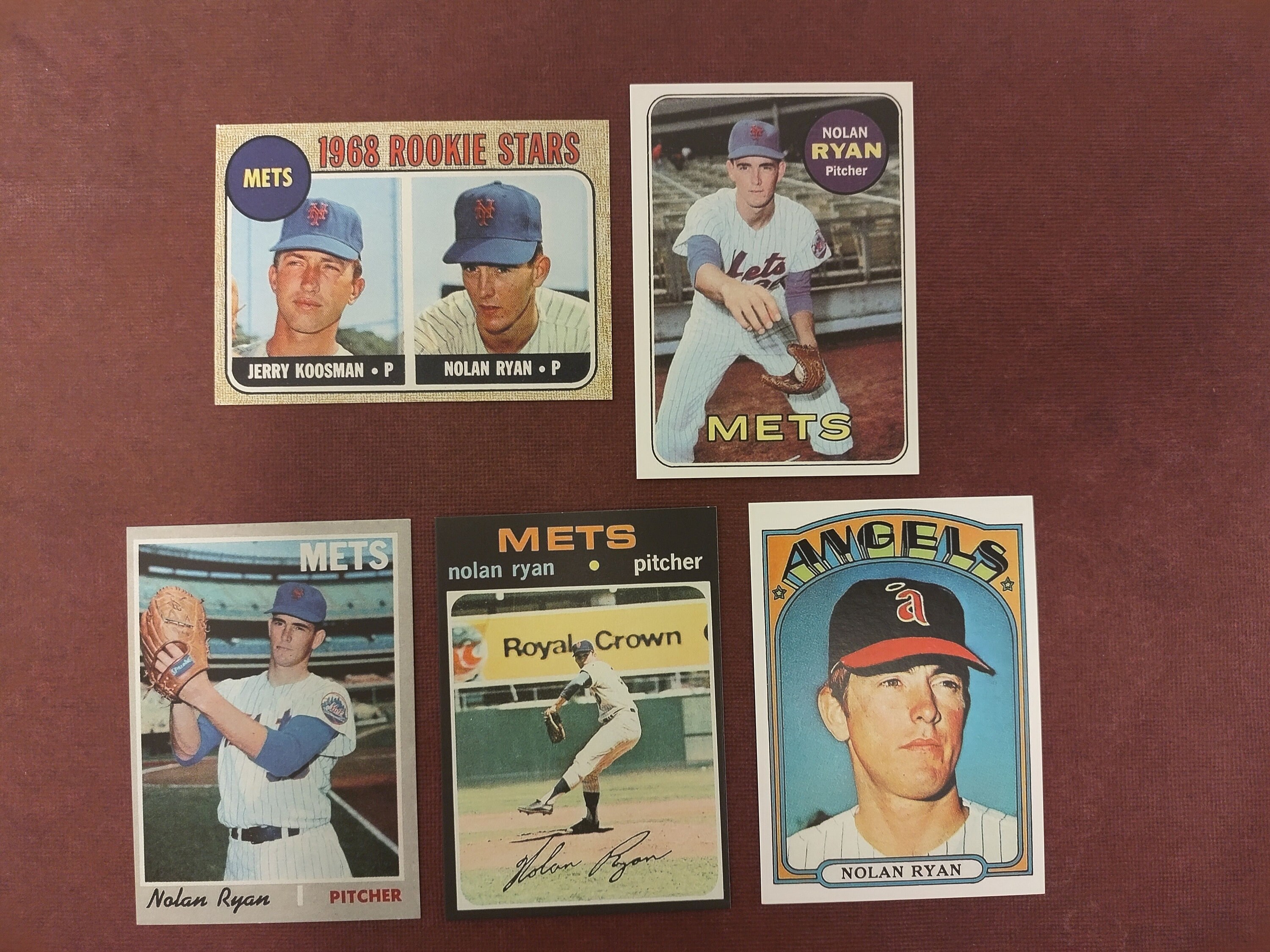 1968 1969 1970 1971 1972 Nolan Ryan Rookie Baseball Card Lot novelty
