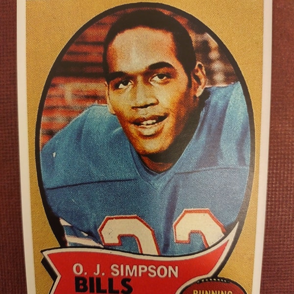 1970 OJ Simpson "Novelty Rookie Card" Buffalo Bills **FREE SHIPPING**