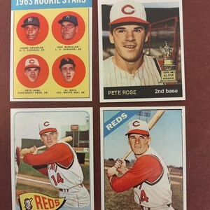 1963 1964 1965 1966 Pete Rose Baseball card lot "Novelty cards" "Cincinnati Reds" **FREE SHIPPING**