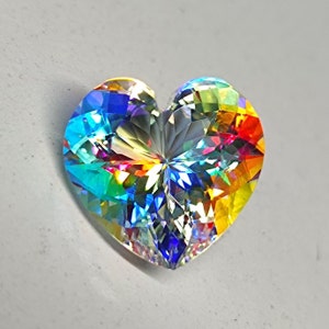 Magischer Mystic Topas Edelstein, Fantasy Cut Stone, 15×15 MM, Herzform, Schmuckherstellung, Ringe & Anhänger Stein, Edelstein, #Sh574
