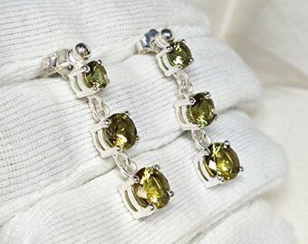Indische Alexandrit & Topas Silber-Ohrringe, 1,16ctw