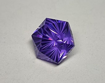 Cubic Zirconia Gemstone, Fantasy D20 Cut Stone, 12×12 MM