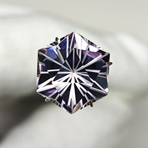 Natural Pink Amethyst Gemstone, Fantasy D20 Cut Stone, 13×13 MM, Icosahedron Shape,  7.40 Ct. Jewellery Making, Loose Gemstone, #Sh498