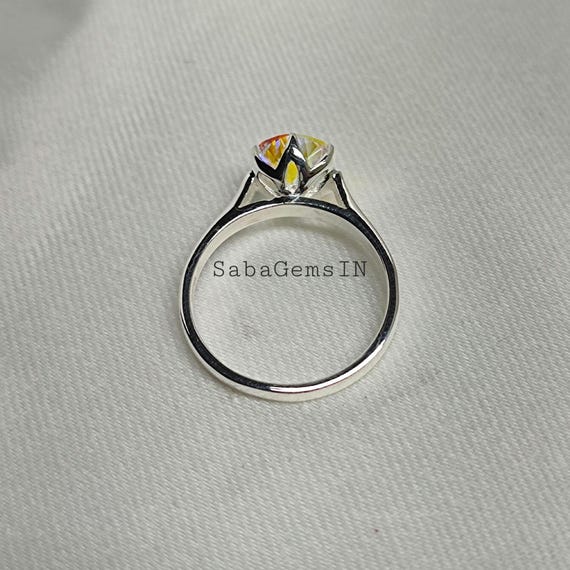 Magical Mystic Topaz Ring, Portuguese Cut, 8×8 MM 925