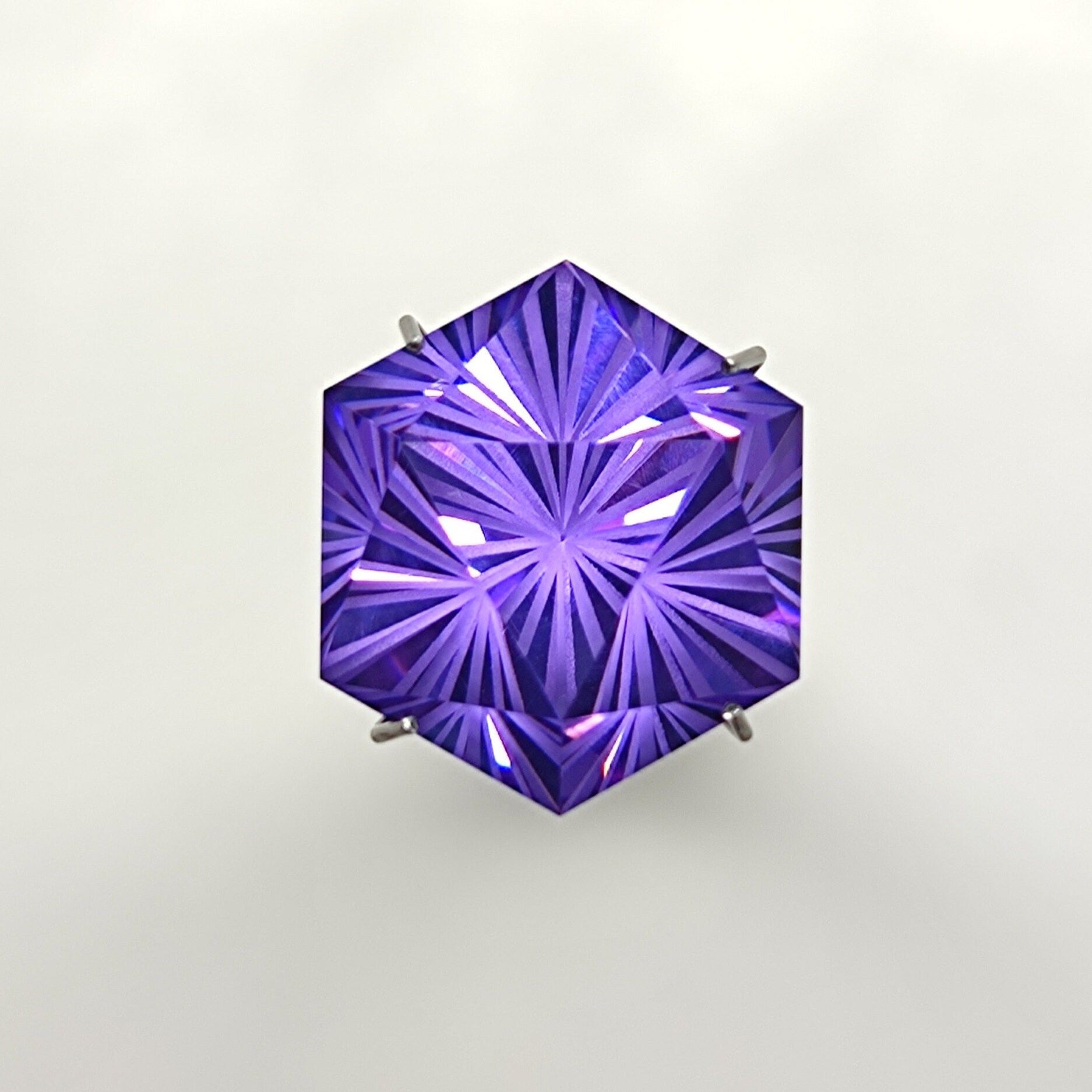 Cubic Zirconia Gemstone, Fantasy D20 Cut Stone, 12×12 MM
