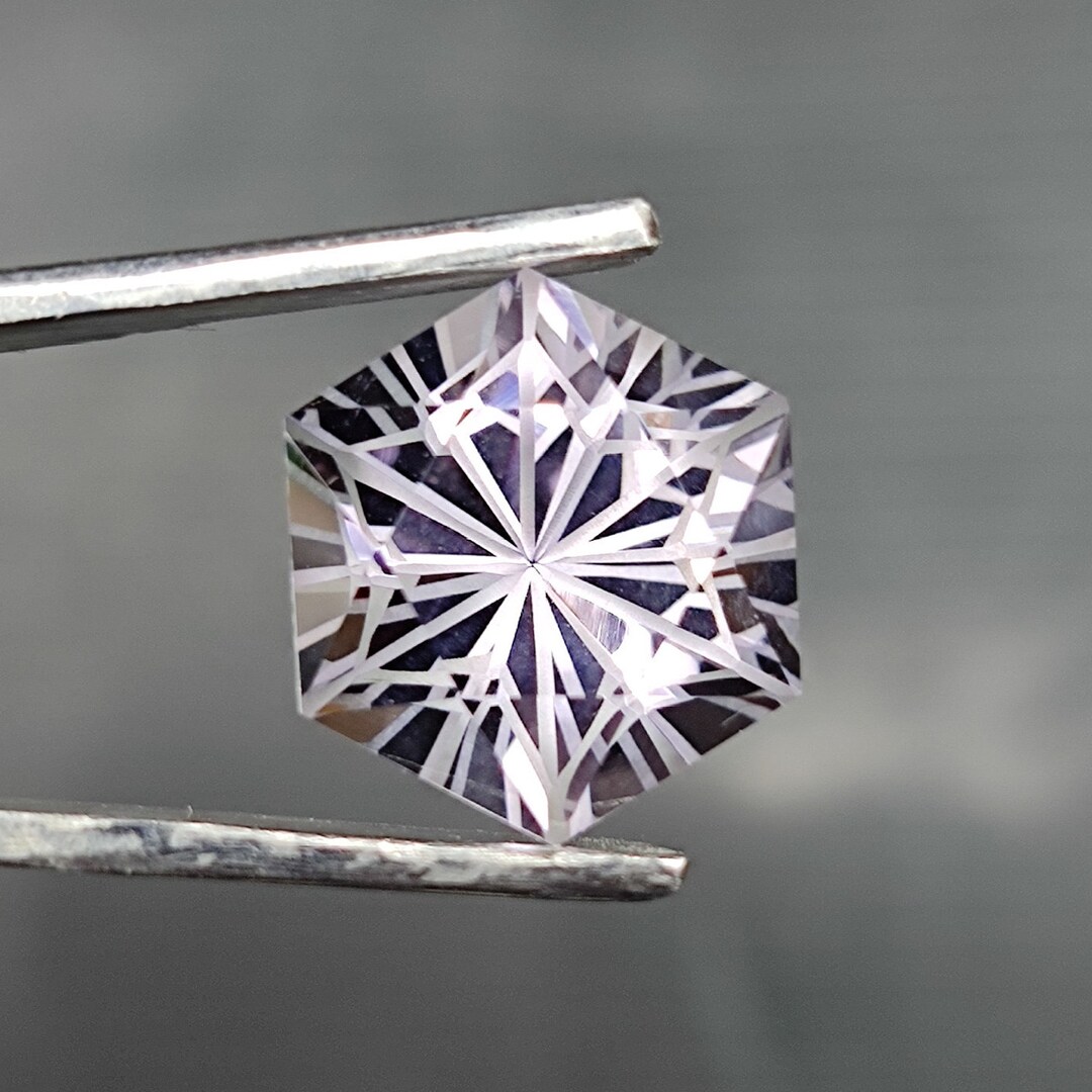 Natural Pink Amethyst Gemstone, Fancy Cut Hexagon, 6 Ct. Use for ...