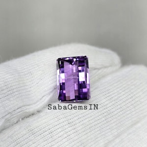 Naturalny ametystowy kamień szlachetny o szlifie pikselowym, 10×14 mm, 7 ct. Kamień o szlifie fantasy, tworzenie biżuterii, pierścionki i wisiorki Rozmiar kamienia, luźny kamień szlachetny, #Sh759