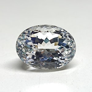 Natural White Topaz Gemstone, Faceted Cut Stone,  Oval Shape, 26.50 Ct. Use for Jewelry Making, Loose Gemstone, #Sh559