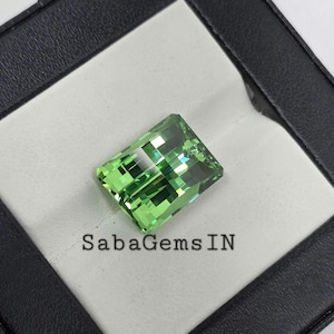 Green Cubic Zirconia Gemstone, Pixel Cut Stone, 10×13MM, 16 Ct.Rectangle Shape, Ring & Pendant Stone, Jewellery Making, Loose Gemstone#Sh742