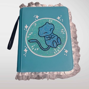 cute 4 pocket card binder with Zipper, 288 Pockets Trading Card Binder Book free pages Extra Vault X - 4-Pocket Exo-Tec