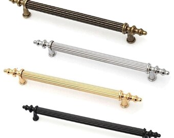 Premium Design 3.75'' 5'' 6.3'' 10'' Black Chrome Cupboard Cabinet Handles Pulls Drawer Knobs Handles Pulls Dresser Handle Pull Hardware
