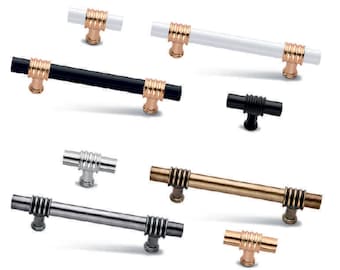 Premium Design 3.75'' 5'' 6.3'' 10'' Black Chrome Cupboard Cabinet Handles Pulls Drawer Knobs Handles Pulls Dresser Handle Pull Hardware