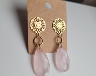 Rose Quartz Earrings