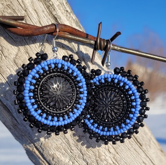 Multi colored beaded on sale earrings