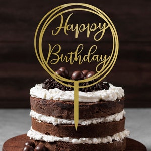 Cake Topper Happy Birthday