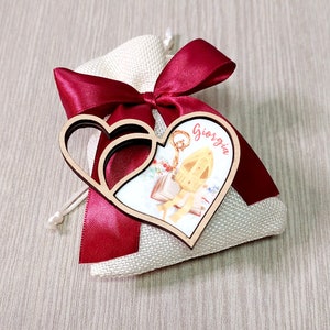 Calamita Cuori, bomboniera per Battesimo, Prima Comunione, Cresima, Promessa di matrimonio, Matrimonio, anniversario ed ogni altra occasione