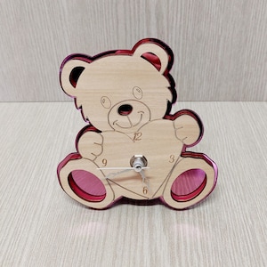 Bomboniera orologio orsetto, per battesimo e compleanno