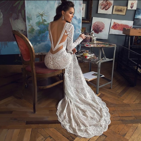 Long Sleeve Sexy V-Neck New Evening Dress 2025 A-Line Fashion Diamond Beading With Train Evening Dress Real Photo LA6571 main image 1