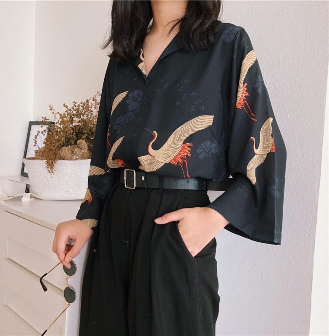 Japan Floral Blouse - Etsy