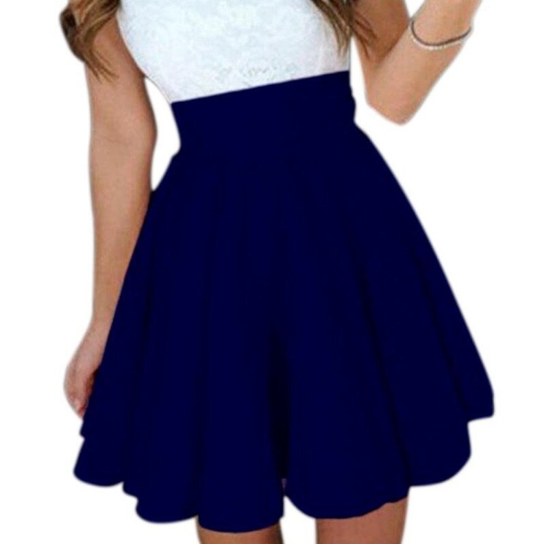 Cotton Skater Skirt Pockets Custom Full Circle Skirt High Etsy