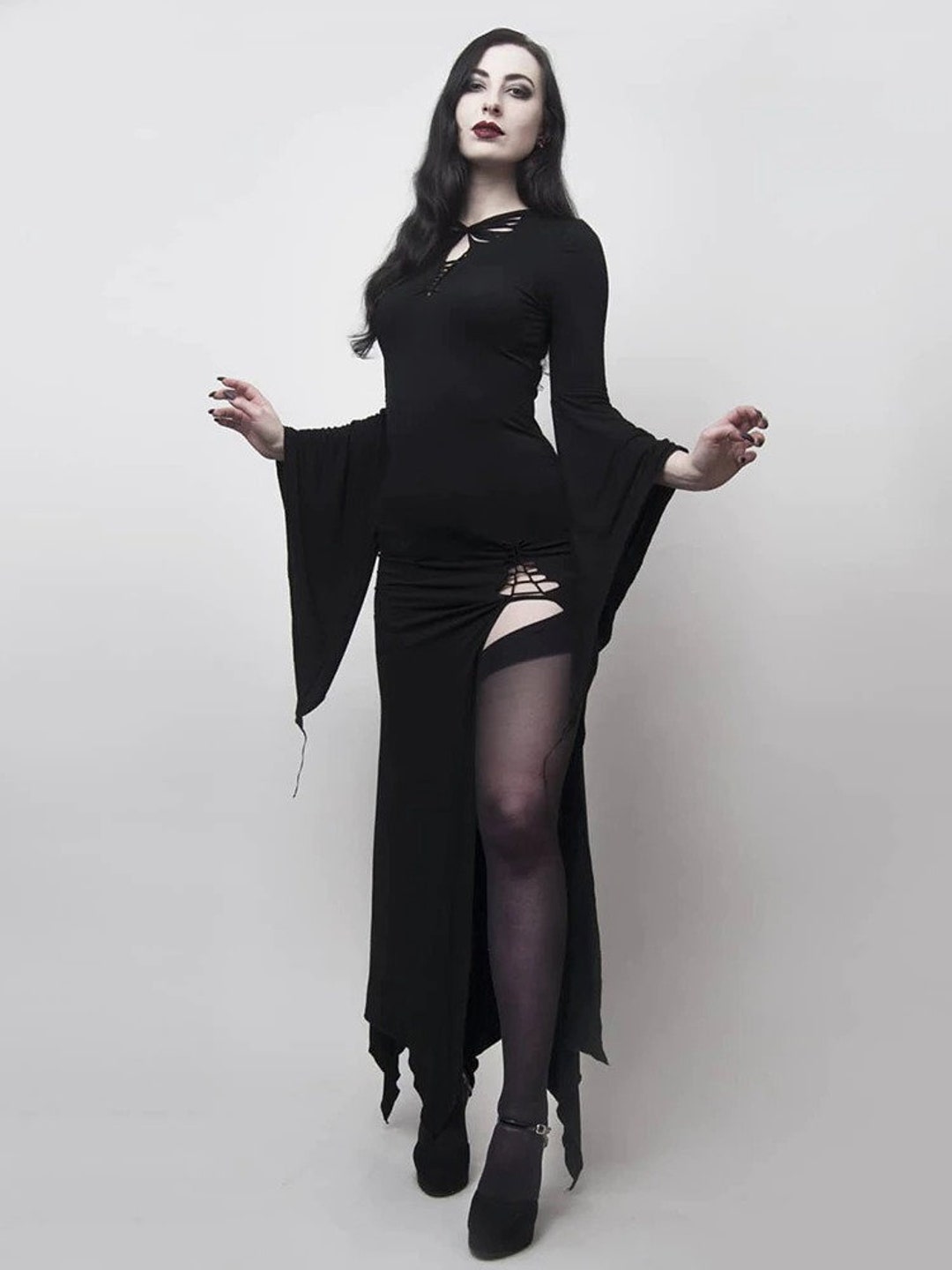 gothic batwing dress