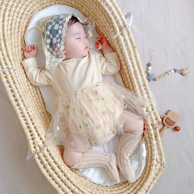 Daisy Tulle Romper Baby Romper Baby Dress Baby Occasion Dress Etsy