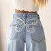 Butterfly Pattern High Waist Women Jeans Streetwear Trousers Baggy Leg Pants Vintage Female Hight Waist Denim Jean Gift 