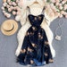 Formal Floral Midi Dress Prom Dress Fairy Summer Cottage core Dress Wedding Guest Dress Cocktail Party Dress