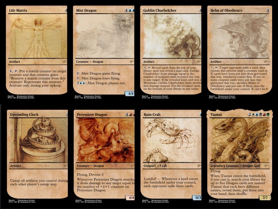 Renaissance: Leonardo Da Vinci, Sketches (DIY Print MTG Proxy) - Etsy