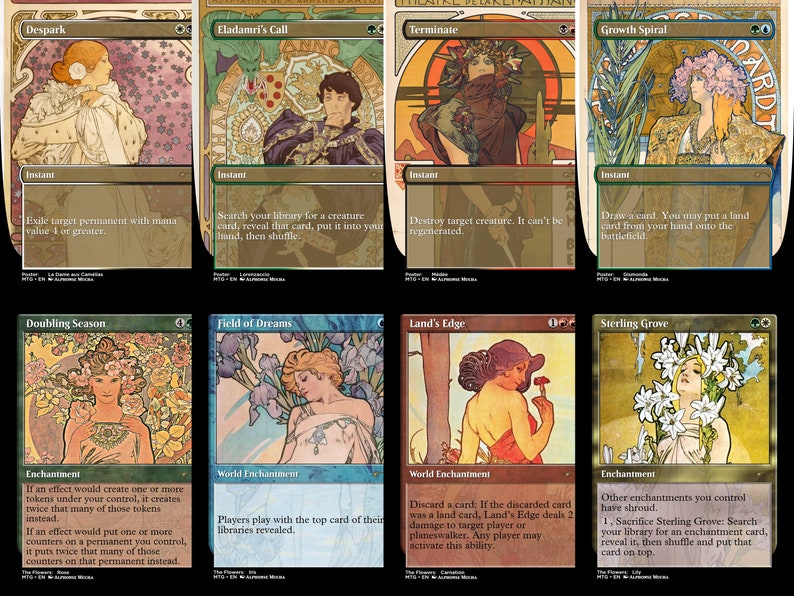 Art Nouveau: Alphonse Mucha, Posters & The Flowers (DIY print MTG Proxy) image 2