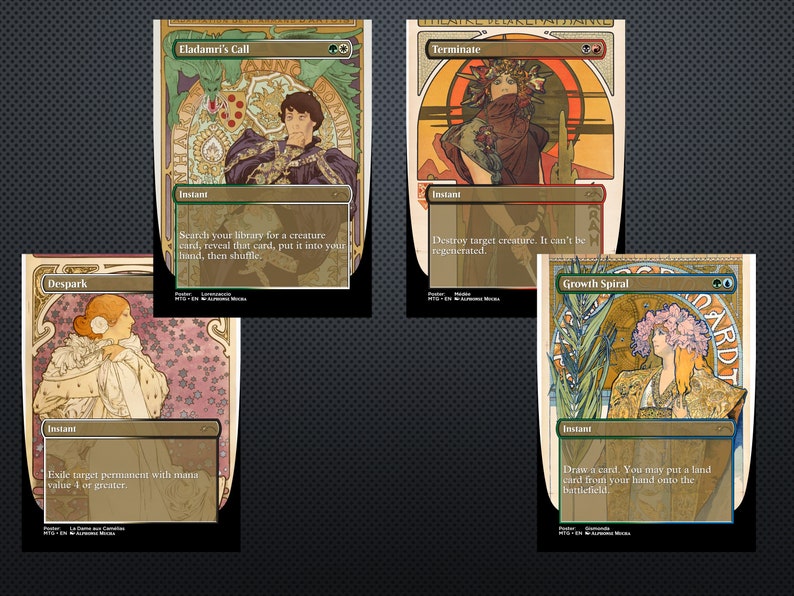 Art Nouveau: Alphonse Mucha, Posters & The Flowers (DIY print MTG Proxy) image 4