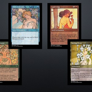 Art Nouveau: Alphonse Mucha, Posters & The Flowers (DIY print MTG Proxy) image 3