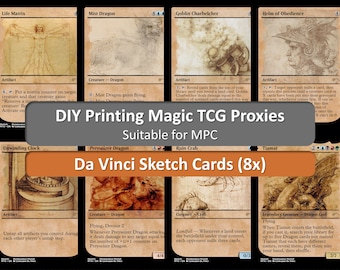 Renaissance: Leonardo da Vinci, Sketches  (DIY print MTG Proxy)