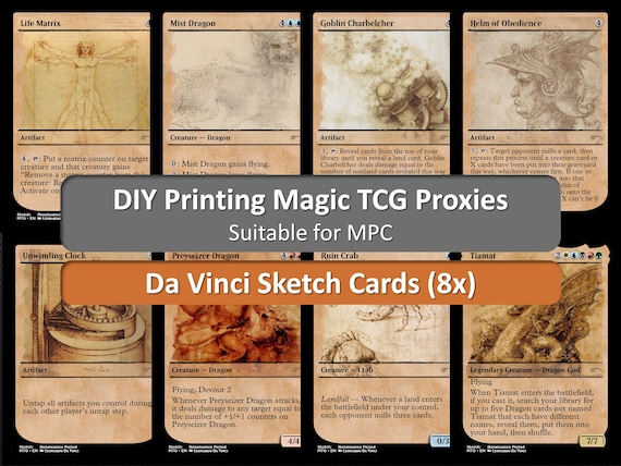 da vinci mtg card Thopter Token (1/1) by Leonardo da Vinci