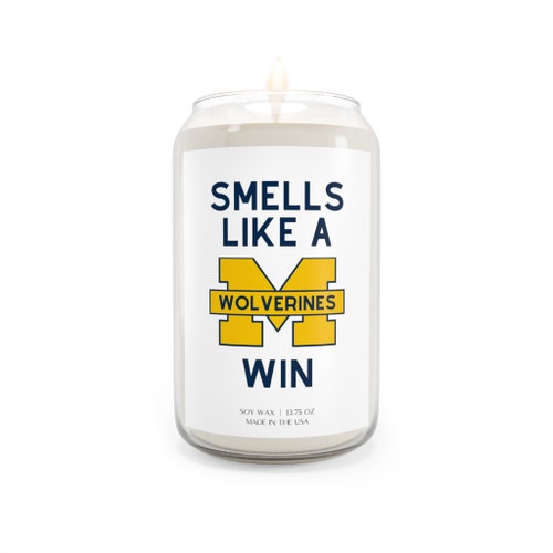 Smells Like A Michigan Win Scented Candle Hand Poured 9 Oz. Etsy