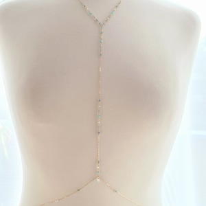Oceanlover Bodychain Gemstones Bodyjewelry Body Chain Belly Chain Body Jewelry Waterproof Goldfilled Turquoise Beach Holiday Ibiza
