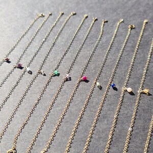 Birthstone Birthstone Bracelets Gemstones Goldfilled Silver Birthday Gift Mother&#39;s Day Christmas Birth Friends Minimalist