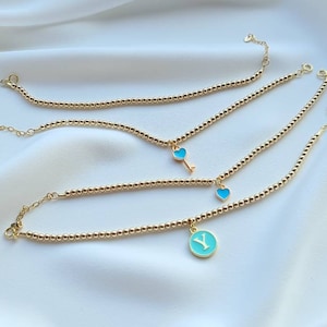 14 Karat Gold Filled Ball Bracelet Stacking Bracelet Hippie Boho Ibiza Festival Jewelry