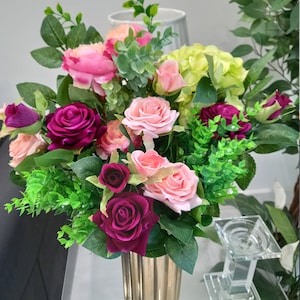 Beautiful  large artificial faux flower arrangement