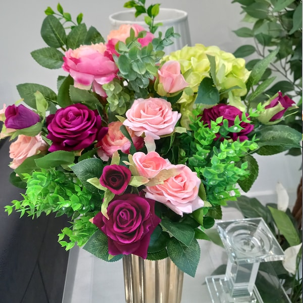 Faux Flower Arrangement Etsy